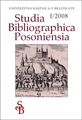 Zborník Studia Bibliographica Posoniensia