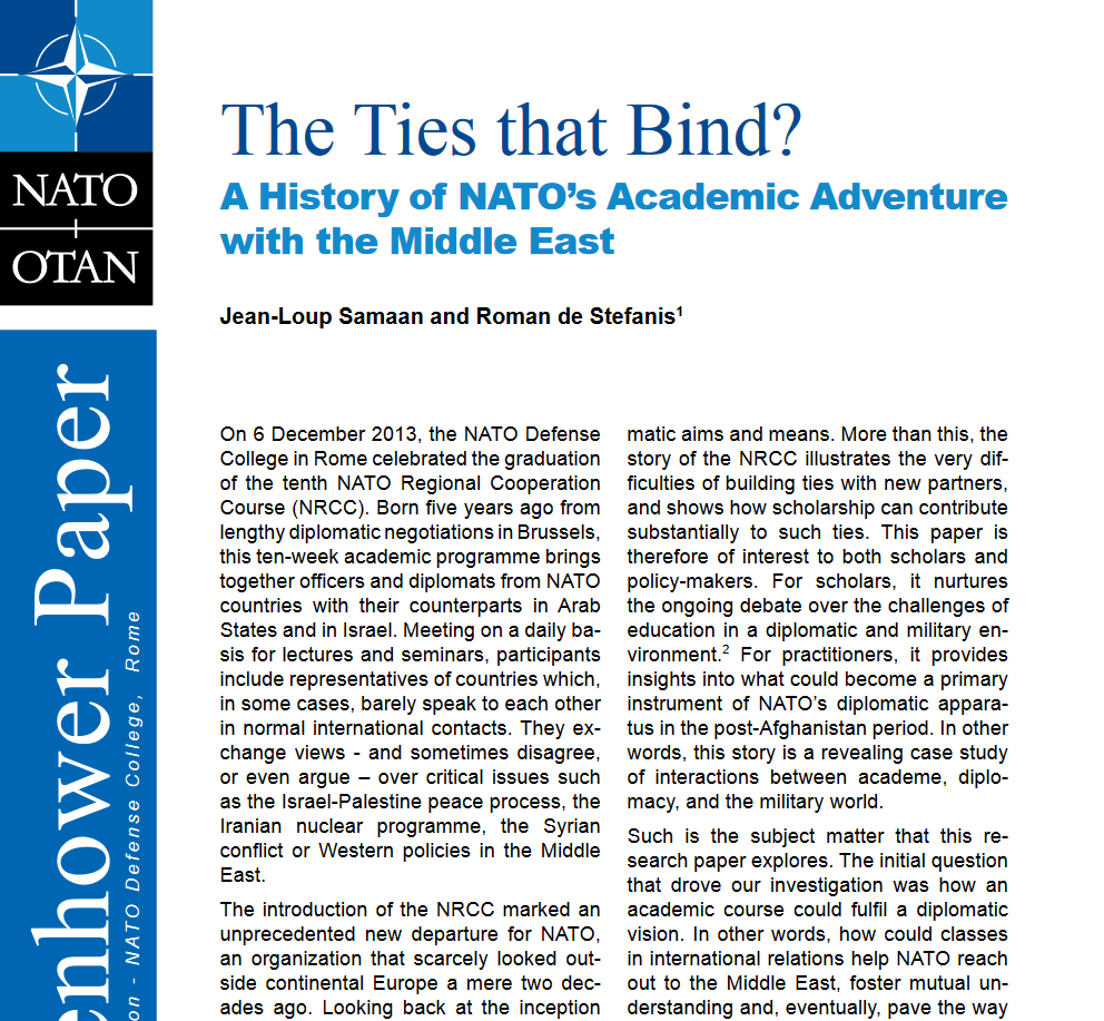The Ties that Bind? A History of NATO's Academic Adventure with the Middle East