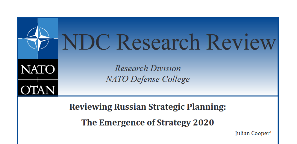 Reviewing Russian Strategic Planning: The Emergence of Strategy 2020