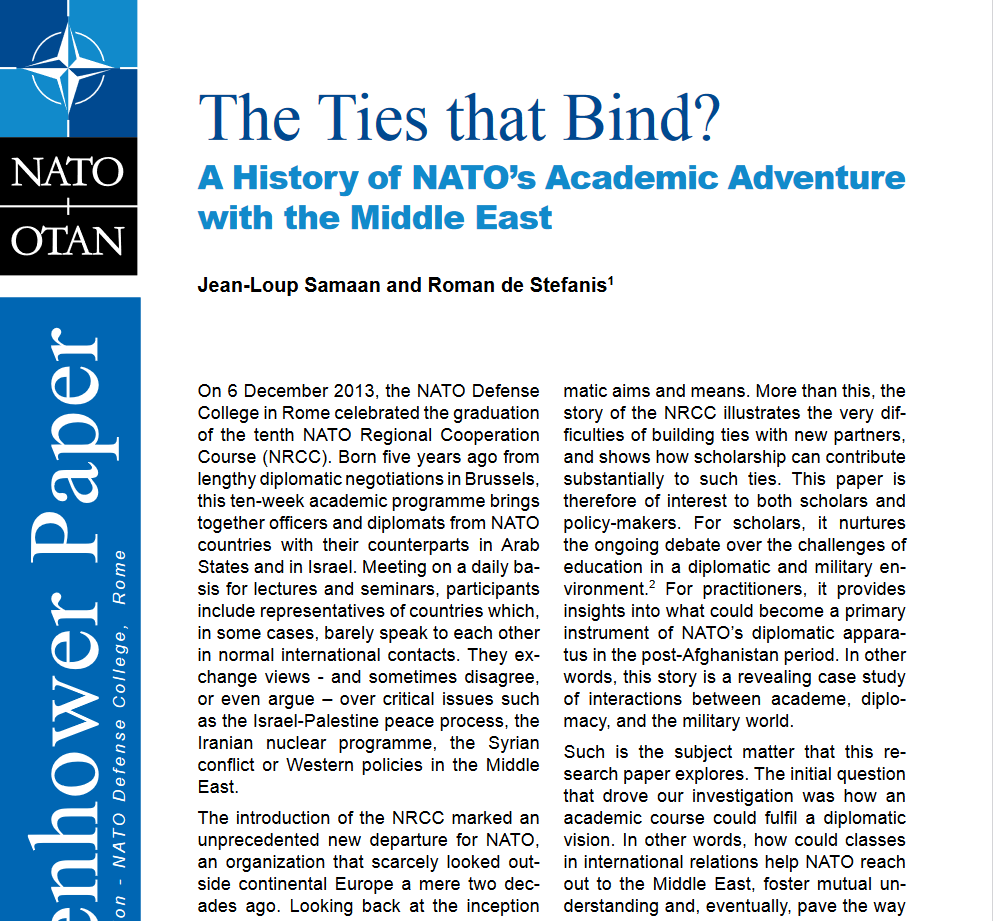 The Ties that Bind? A History of NATO's Academic Adventure with the Middle East